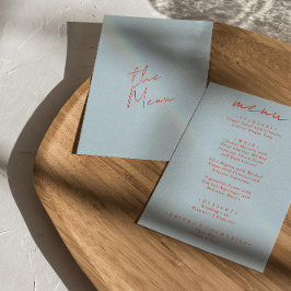 Menu Casamento Único Moderno Funky Brilhante Colorido