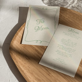 Menu Casamento Único Moderno Imporal Imporâneo Retroati