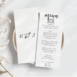 Menu Casamento Único Simples De Esquema Escrito À Mão