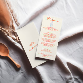 Menu Casamento Único Simples Pintado Pintado por Desenh