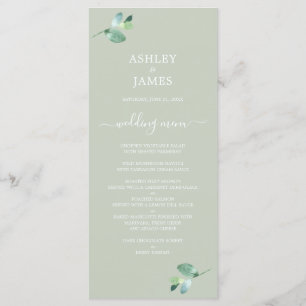 Menu Casamento Verde com Eucalyptus Foliage