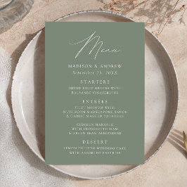 Menu Casamento Verde do Sábio Moderno