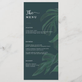 Menu Casamento Verde Minimalista e Chic
