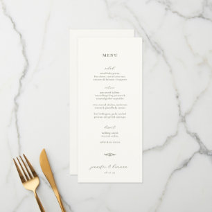 Menu Casamento Verde Moss e Obrigado