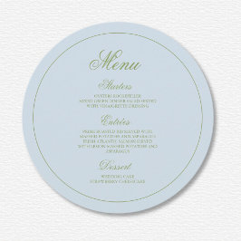 Menu Casamento verde-verde-brilhante Elegante