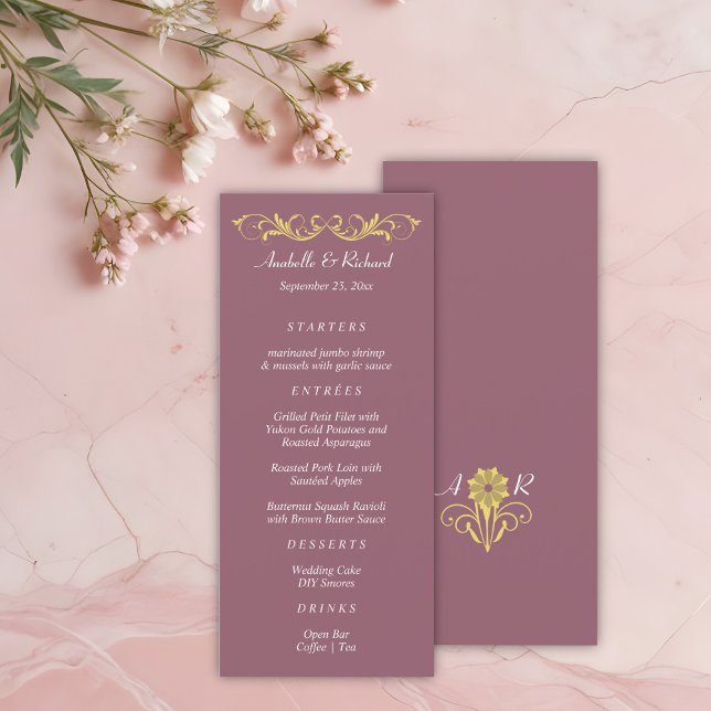 Menu Casamento Victoriano Elegante (Criador carregado)