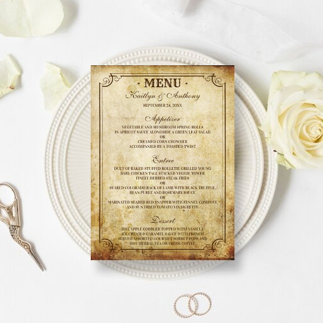 Menu Casamento Vintage (Criador carregado)