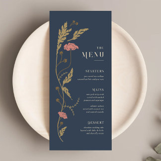 Menu Casamento Vintage Art Nouveau