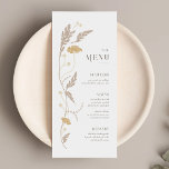 Menu Casamento Vintage Art Nouveau<br><div class="desc">Este Menu Casamento da Coleção Art Nouveau mostra um belo design floral vintage que exalta elegância moderna. Personalize-o com seus detalhes de forma fácil e rápida. Basta pressionar o botão 'personalizar' para reorganizar e formatar o estilo e a posição do texto.</div>