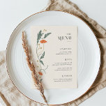 Menu Casamento Vintage Art Nouveau<br><div class="desc">Este Menu Casamento da Coleção Art Nouveau mostra um belo design floral vintage que exalta elegância moderna. Personalize-o com seus detalhes de forma fácil e rápida. Basta pressionar o botão 'personalizar' para reorganizar e formatar o estilo e a posição do texto.</div>