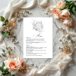 Menu Casamento vintage Elegante