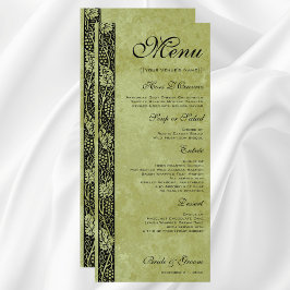 Menu Casamento Vintage, Folhas de Videira Vitorianas