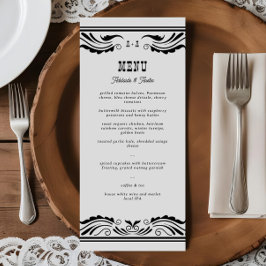 Menu Casamento Vintage Western Cowboy