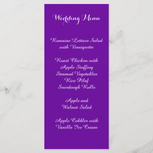 Menu Casamento Violet Purple