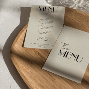 Menu Casamento Whimsical Moderno Funky Retro Francês