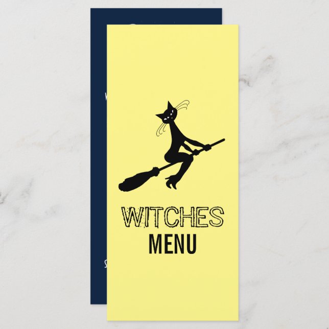 Menu Cat No Broomstick Party (Frente/Verso)