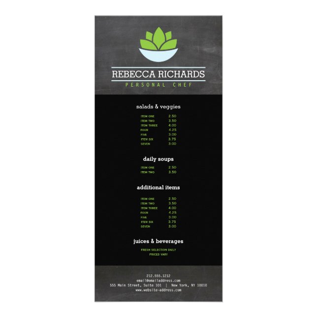 Menu Catering de Saladas Saudáveis (Frente)