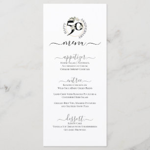 MENU CELEBRAÇÃO DE 50 ANOS DE CASAMENTO
