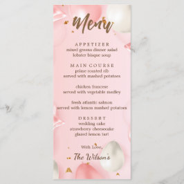 Menu Celebração de Quinceañera Editável