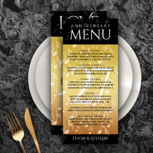 Menu Celebração do 27º aniversário do Casamento Mus