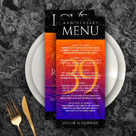 Menu Celebração do 39º aniversário de casamento da Agat