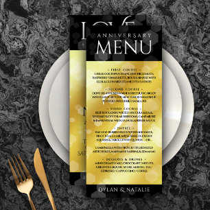 Menu Celebração do Aniversário de Casamento de Brass da