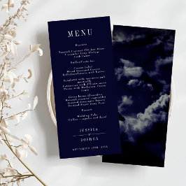 Menu Celestial Galaxy Night Sky Marinho Blue Janto