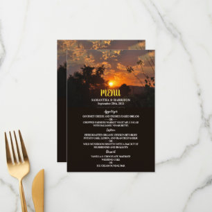 Menu Cena Sunset Noite, Casamento Russo