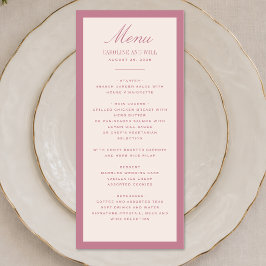 Menu Cerimônia de Casamento ou Recepção Clássica e Eleg