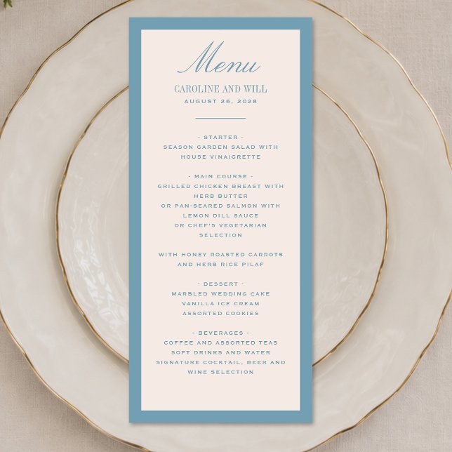 Menu Cerimônia de Casamento ou Recepção Clássica e Eleg (Criador carregado)