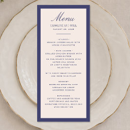 Menu Cerimônia de Casamento ou Recepção Clássica e Eleg
