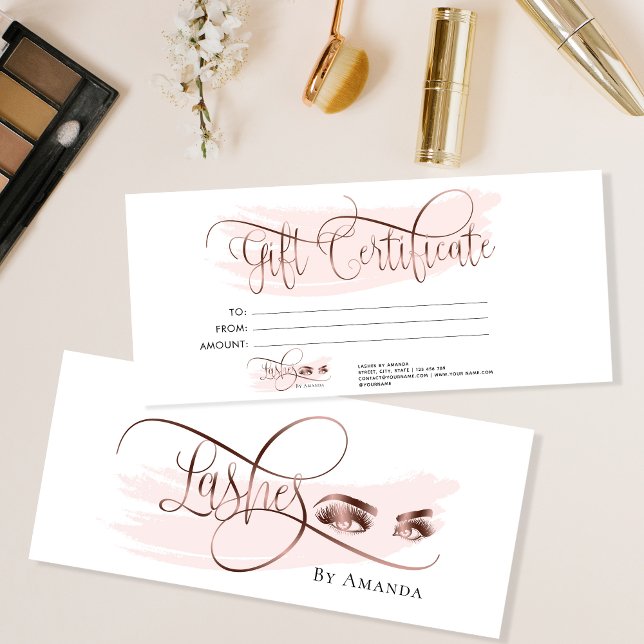 Menu Certificado de Oferta Dourada de Rosa de Lash Ocul (Criador carregado)
