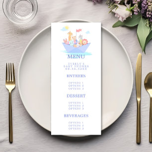 Menu Chá de Bebê da Arca de Noé