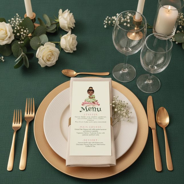 Menu Chá de Bebê da Princesa Sapo (Criador carregado)