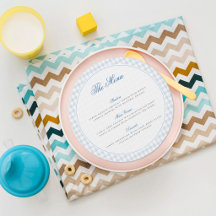 Chá de Bebê do Ursinho Little Heart Blue Gingham