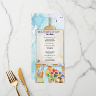 Menu Chá de Bebê Obra de Arte