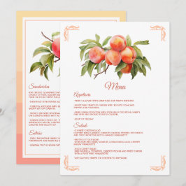Menu Chá de Bebê Peach Fuzz