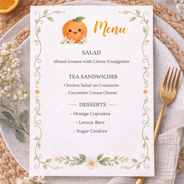 Menu Chá de Bebê Um Pequeno Doce  (Criador carregado)
