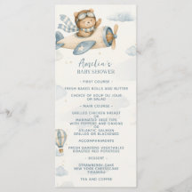 Chá de Bebê Urso Teddy Avião Antigo