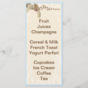 Menu chá de fraldas "BlueTurtle"