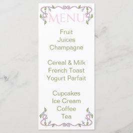 Menu chá de fraldas "Castle in Sky/Pink"