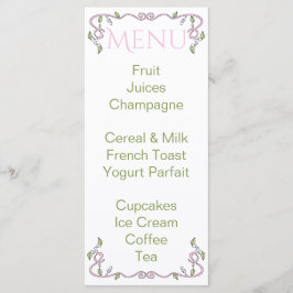 Menu chá de fraldas "Castle in Sky/Pink"