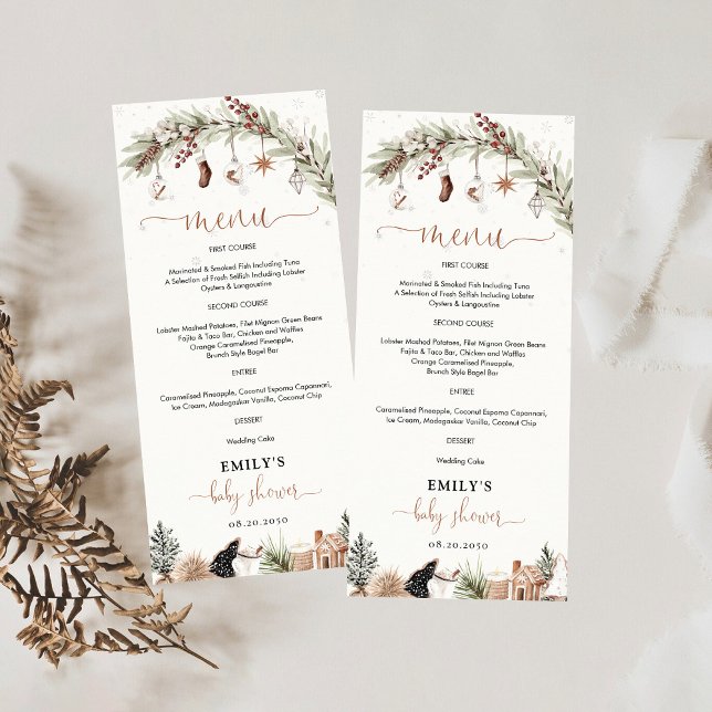 Menu Chá de fraldas Safari (Criador carregado)