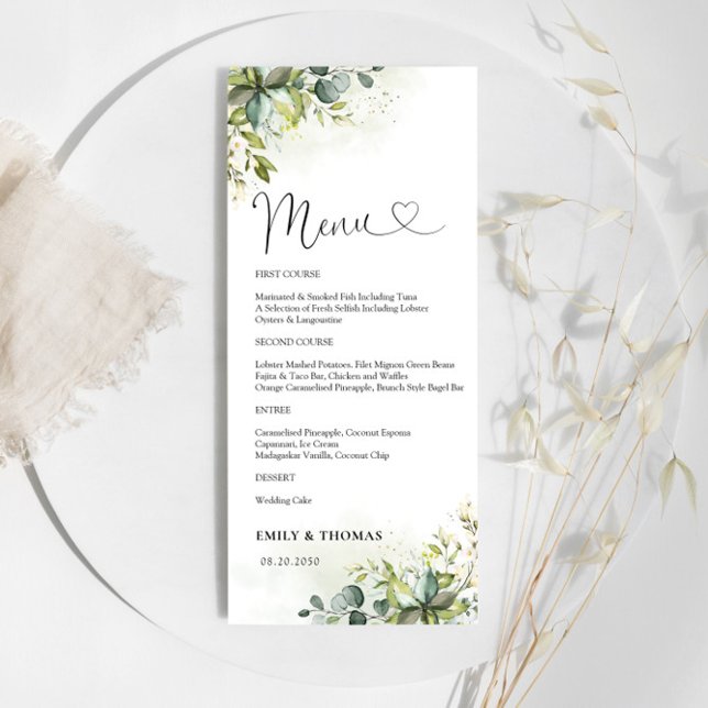 Menu Chá de fraldas verde (Criador carregado)