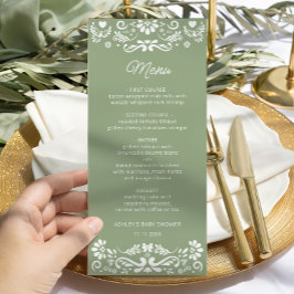 Menu Chá de fraldas Verde Mexicano Cielito Lindo