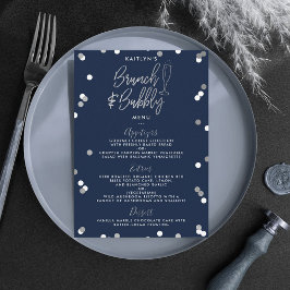 Menu Chá de panela Brunch e Bubble Confetti