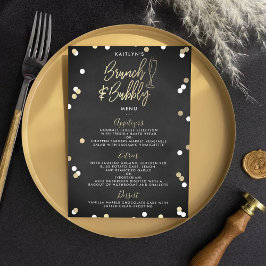 Menu Chá de panela Brunch e Bubble Confetti