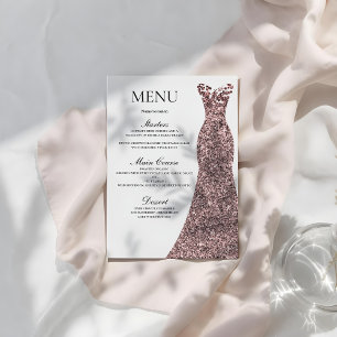 Menu Chá de panela de Festa de aniversário de vestido D