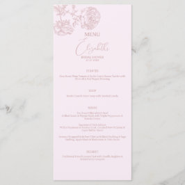 Menu Chá de panela de Piquenique Modern Chic Toile de J