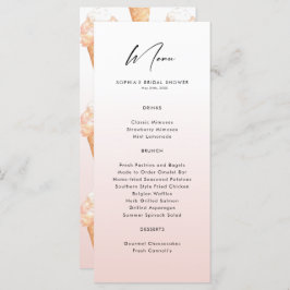 Menu Chá de panela de Sorvete de Aquarela